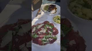 My favorite rooftop restaurant in paris is Perruche travel travelvlog paris foodie food [upl. by Nevak]