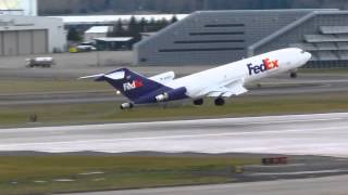 Federal Express Boeing 727200F Takes Off From KPDX On Runway 28L [upl. by Aniret975]