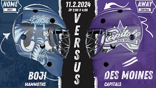 Boji Mammoths VS Des Moines Capitals Varsity 20242025 [upl. by Ben]