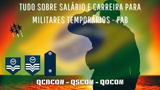 SALÁRIO e CARREIRA dos MILITARES TEMPORÁRIOS da FAB  TUDO Atualizado [upl. by Alag]