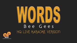 WORDS  Bee Gees  HQ KARAOKE VERSION [upl. by Dedra]