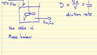 Washout Derivation in CSTR Bioreactor Bio [upl. by Aramoy]