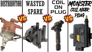 Distributor VS Wasted Spark VS Coil on Plug VS MONSTER Coil near Plug [upl. by Savannah]