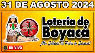 Resultado LOTERIA DE BOYACA SÁBADO 31 de agosto 2024 loteria loteríadeboyacá [upl. by Vigor194]