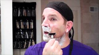 Feather quotPopularquot Safety Razor Shave and Review [upl. by Aromas898]