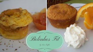 Receitinhas FIT Bolinho salgado e doce [upl. by Weinhardt]