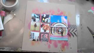 Scrapbooking Fast Forward Featuring Rain Stencil [upl. by Ori473]