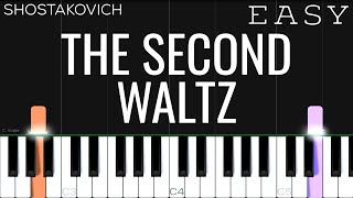 Shostakovich The Second Waltz  EASY Piano Tutorial [upl. by Nairda997]