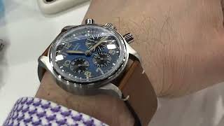 LONGINES Avigation Bigeye Titanium Chronograph  blue dial [upl. by Leahcin309]