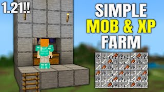 Easy 121 Mob Farm in Minecraft Bedrock MCPEXboxPSSwitchPC [upl. by Dleifyar170]