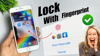 How To Set Fingerprint Lock on apps In iPhone 2024  How To Lock Apps With Fingerprint On iPhone [upl. by Akinal499]