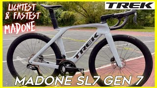 Trek madone sl 7 gen 7  lightweight road bike gets more affodable RSL aero bar [upl. by Ahsercul]