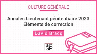 Annales Lieutenant pénitentiaire 2023  Culture générale [upl. by Hellene]