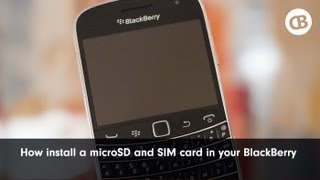 How to Install the MicroSD and SIM Card into a BlackBerry Smartphone [upl. by Noli]