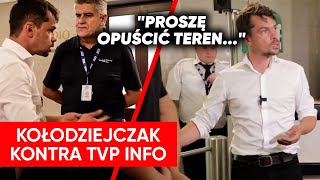 Nie wpuścili Kołodziejczaka do TVP Przyjechała policja quotProszę opuścić terenquot [upl. by Landy259]