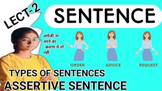 SENTENCE  ASSERTIVE SENTENCE LECT2How Many Types of Sentence ENGLISH [upl. by Anaiv]