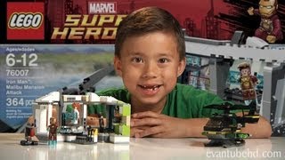 IRON MAN 3 MALIBU MANSION ATTACK  Lego Super Heroes Set 76007 Timelapse Build Review [upl. by Gerhardine]