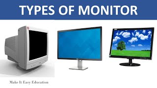 TYPES OF COMPUTER MONITOR  CRT LCD LED MONITORS  COMPUTER VIDEOS [upl. by Anairo]