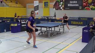 Sarah Mantz Kolbermoor vs Maier TSV Schwabhausen Bayer M 20180121 Buxheim Table Tennis Stativ 4 [upl. by Leemaj]