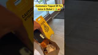 Uber Eats Customers Tipped 9 For Juice amp Boba 🧋🧃🚗 shorts fooddelivery bubbletea gigworker [upl. by Natty]