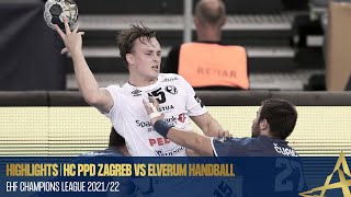 HIGHLIGHTS  HC PPD Zagreb vs Elverum Handball  Round 3  EHF Champions League 202122 [upl. by Joiner]