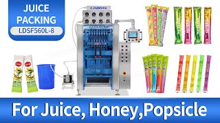 Automatic MultiLane Stick Liquid Packing Machine For Juice Jelly Energy Drinks [upl. by Enaz]