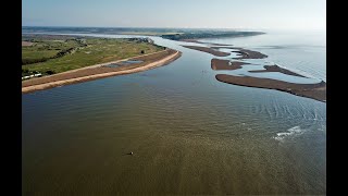 Deben River entrance Spring 2020 low water [upl. by Aizat171]