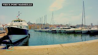 Vieux Port De Marseille France  4K Walk Tour  Gare de Marseille Saint Charles  Old Port Marseille [upl. by Inanaup]