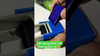 Full dry Self inking Stamp Refilling from Best ink inkrefill trodatink stamping shots [upl. by Avner]