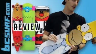 Santa Cruz The Simpsons Cruzer Skateboards Review  BCSurfcom [upl. by Nyltiac161]