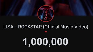 🔴Lisa  Rockstar MV Live View Count Part 1 [upl. by Sandler15]