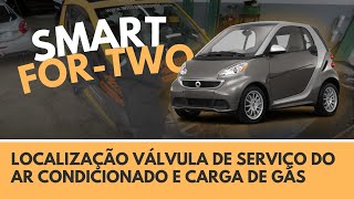 Localização Válvula de Serviço e Quantidade Carga de Gás Smart ForTwo [upl. by Rabbi]