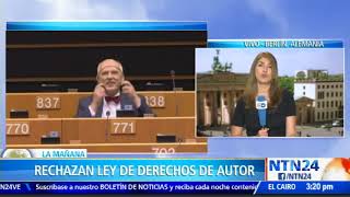 Parlamento Europeo rechazó propuesta de reformar la ley de derechos de autor [upl. by Atikram]