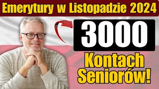 Emerytury w Listopadzie 2024 Nawet 3000 Zł na Kontach Seniorów [upl. by Tai]