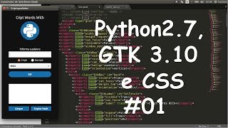 Aplicativo desktop de criptografia de palavras com Python GTK e CSS 01 [upl. by Enileda]