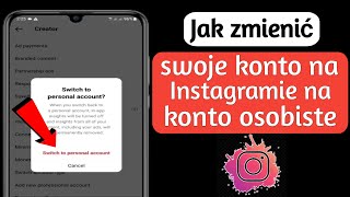 Jak przełączyć się z powrotem na konto osobiste na Instagramie 2023  Nowa aktualizacja [upl. by Erich363]