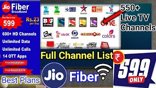 Jio Fiber Postpaid 599 Plan Detail  Jio TV All Channel List [upl. by Lud564]