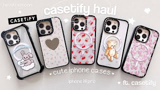 casetify haul 🧸🍓 unboxing aesthetic iphone cases and accessories [upl. by Ardeid694]