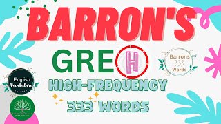 H Barrons GRE High Frequency 333 Words with Mnemonic [upl. by Rawlinson153]