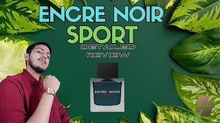 Encre Noir Sport Lalique Detailed Review UrduHindi [upl. by Swann]