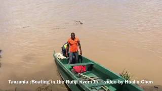 Tanzania Boating in the Rufiji river [upl. by Aihtyc]