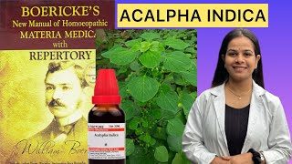 ACALPHA Indica homeopathic mother tincture from boerickes materia medica in Hindi [upl. by Curr945]