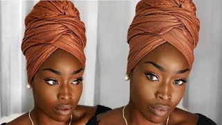 Easy Turban  Headwrap Tutorial [upl. by Enirak476]