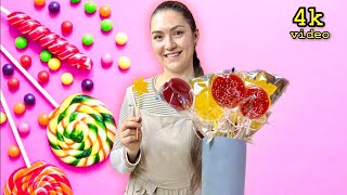 Making Lollipops Sugar Free On A Stick With Your Hands At Home  Delicious and Easy [upl. by Ornie484]