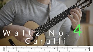 Beginner Ukulele Fingerstyle Tab  Waltz no4 Op241  Carulli  PrepGrade [upl. by Dnartreb]