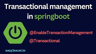 Transaction Management in Spring Boot  Transactional  EnableTransactionManagement [upl. by Naellij744]