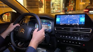 Citroen C5 AIRCROSS 2023  DRIVING at night 3D navigation digital cockpit views PHEV [upl. by Ahsoyek871]