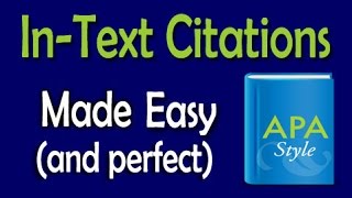 APA InText Citations Made Easy [upl. by Hauhsoj]