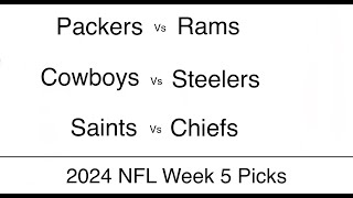 2024 NFL Week 5 Picks [upl. by Edythe412]