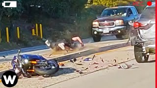 30 Incredible Road Moments Of Motorcycle Crash Filmed Seconds Before Disaster [upl. by Jann438]